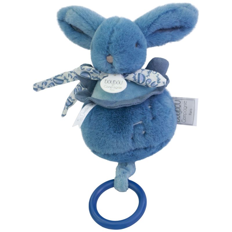 Peluche musicale Lapin Doudou bleu (20 cm) Doudou et Compagnie Produit 4