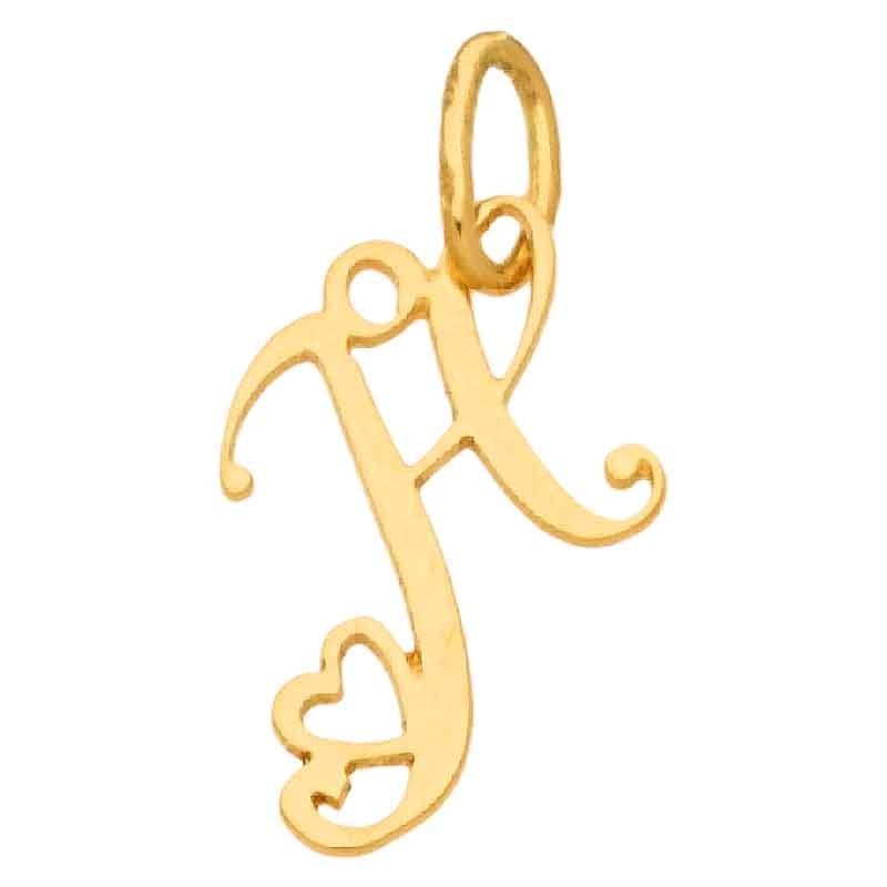 Pendentif initiale H (or jaune 750°) Berceau magique bijoux