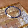 Bracelet homme en perles sodalites (personnalisable)  par Petits trésors