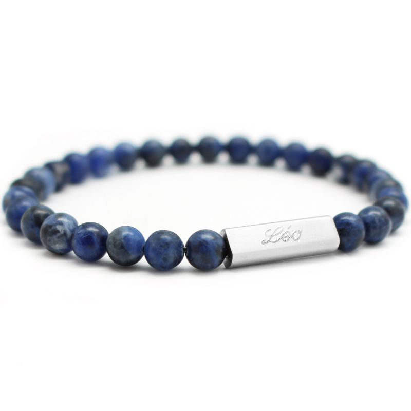 Bracelet homme en perles sodalites (personnalisable) Petits trésors