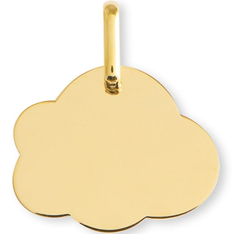 Médaille nuage personnalisable (or jaune 750°) Lucas Lucor