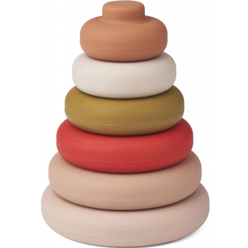 Pyramide à empiler en silicone Dag Tuscany rose multi mix Liewood