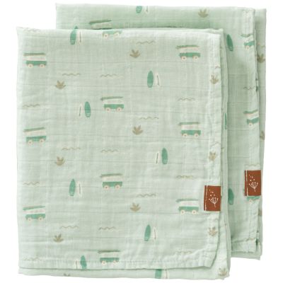 Lot de 2 langes Surf boy (70 x 60 cm)