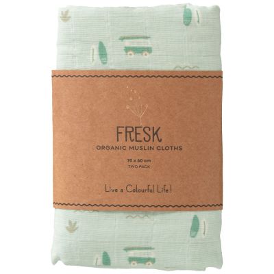 Lot de 2 langes Surf boy (70 x 60 cm)