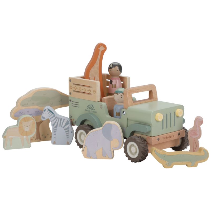 Voiture de Safari et animaux en bois Safari Friends Little Dutch Produit 1