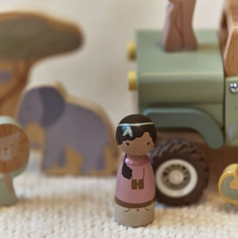 Voiture de Safari et animaux en bois Safari Friends Little Dutch Ambiance 7