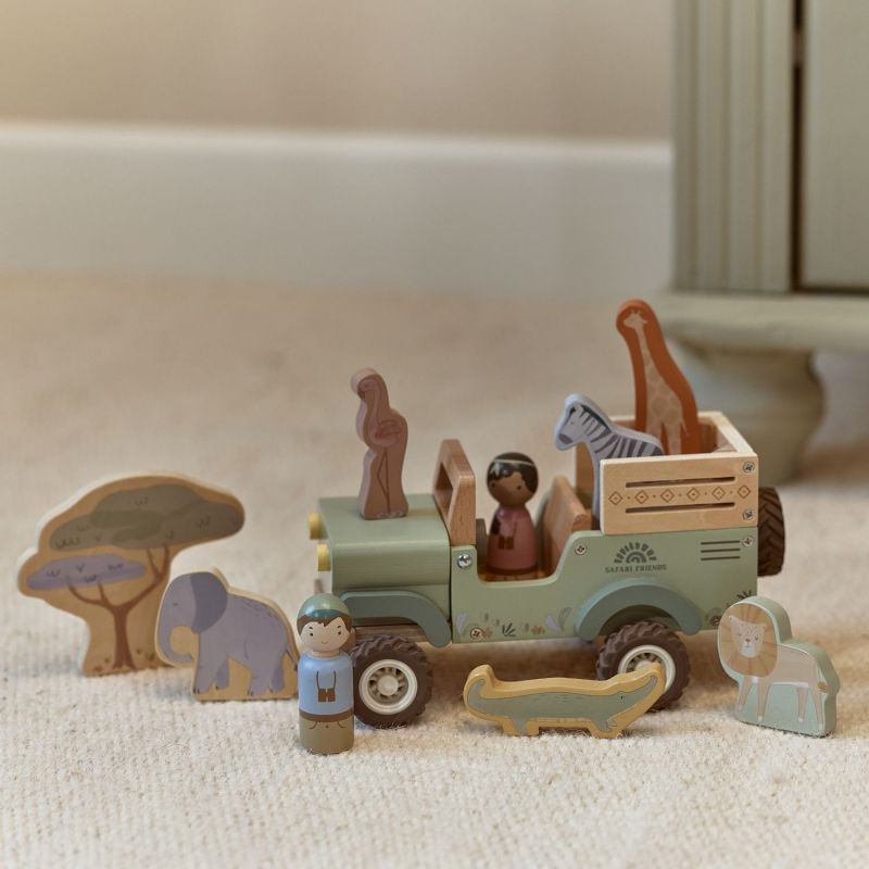 Voiture de Safari et animaux en bois Safari Friends Little Dutch Ambiance 8