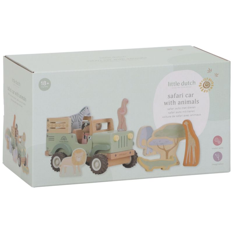 Voiture de Safari et animaux en bois Safari Friends Little Dutch Packaging 9