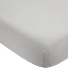 Drap housse en coton Gris (70 x 140 cm) - Trois Kilos Sept