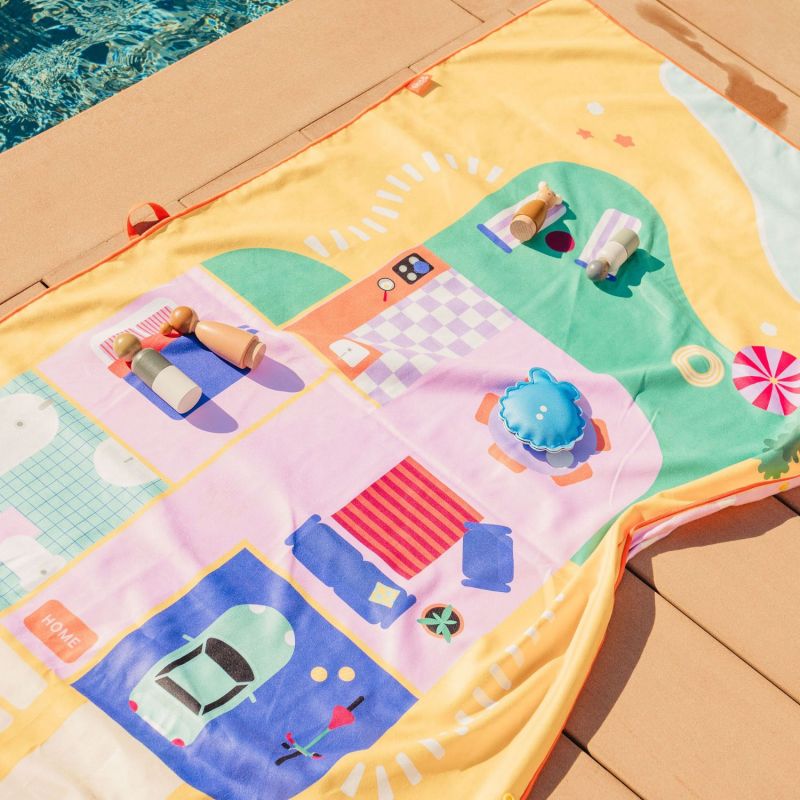 Serviette de plage 2 en 1 Maison de poupées (180 x 100 cm) Quut Ambiance 7