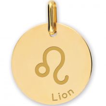 Médaille zodiaque Lion personnalisable (or jaune 750°)  par Lucas Lucor