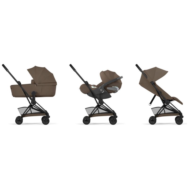 COŸA Confort 2026 Poussette ultra-compacte et Châssis Matt Black Coconut Brown Cybex Produit 3