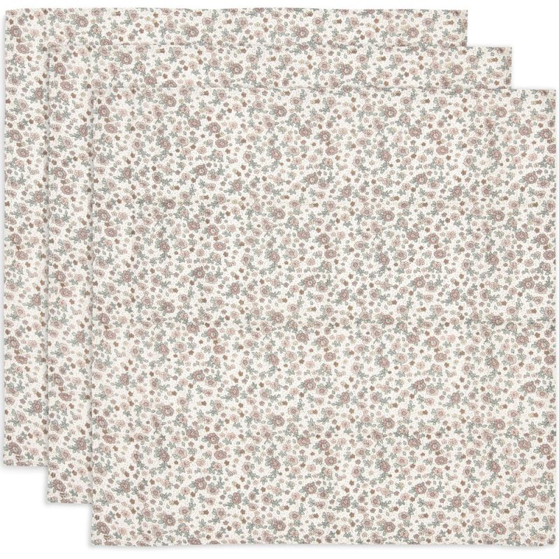 Lot de 3 langes en gaze de coton Retro Flowers (70 x 70 cm) - Reconditionné Jollein