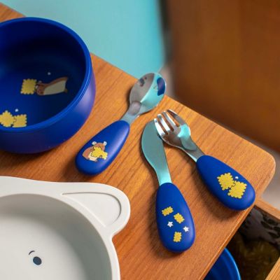 Set couverts silicone Puce et Pilou