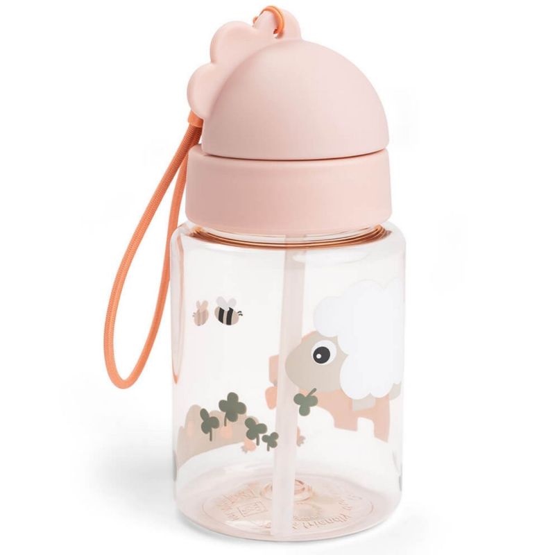 Gourde à paille Tiny farm Rose (280 ml) Done by Deer Produit 1