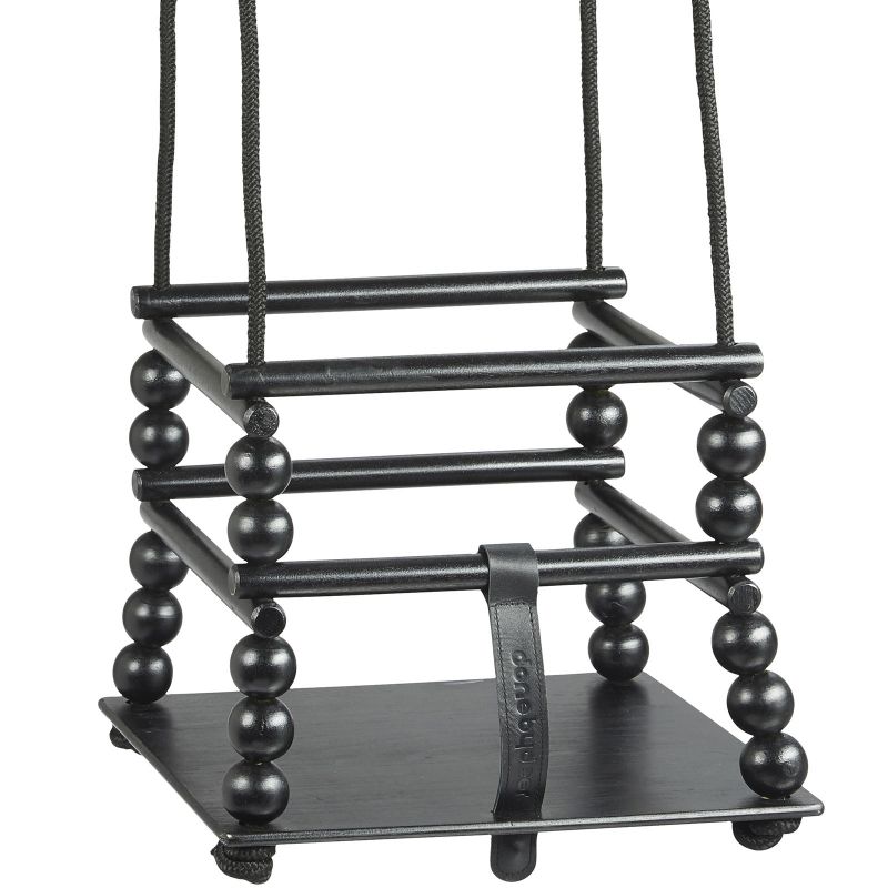 Balançoire d'intérieur en bois laqué noir Done by Deer