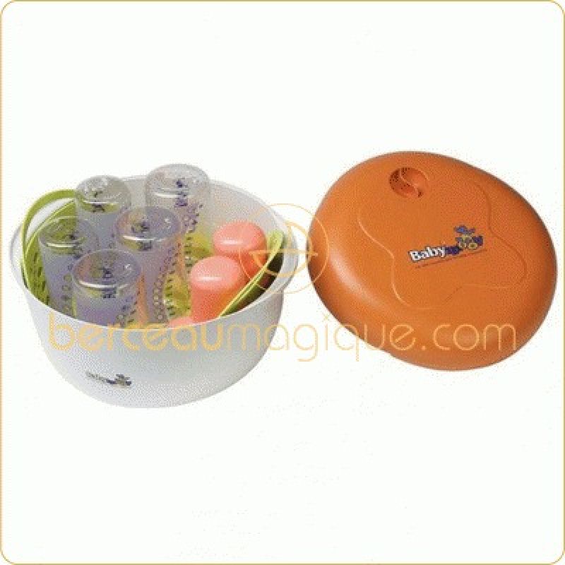 Stérilisateur micro-ondes (orange, anis et blanc)  Babymoov