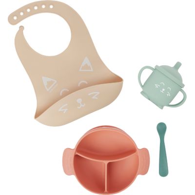 BABYMOOV - Coffret de repas Learn'Isy renard (4 pièces) - Reconditionné