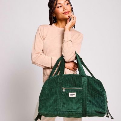 Sac à langer Basile Velours Sapin