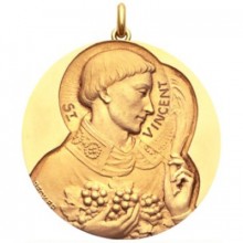 Médaille Saint Vincent (or jaune 750°)  par Becker