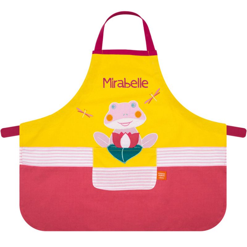 Tablier enfant grenouille (personnalisable) L'oiseau bateau