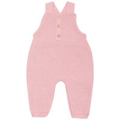 Salopette en maille Rose poudre (1-3 mois) Trois Kilos Sept