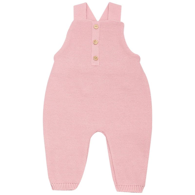 Salopette en maille Rose poudre (1-3 mois) Trois Kilos Sept Produit 1
