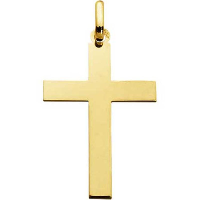 Pendentif Croix polie (or jaune 18 carats) Maison Augis