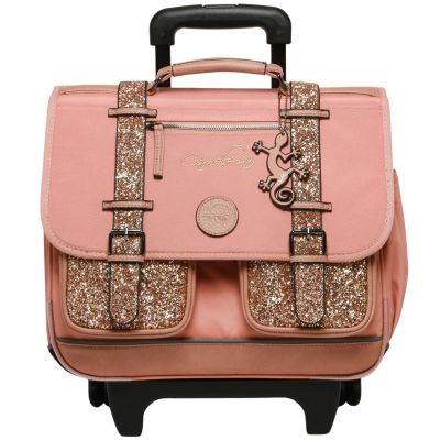 Cartable à roulettes Glossy Pink (38 cm) Caméléon