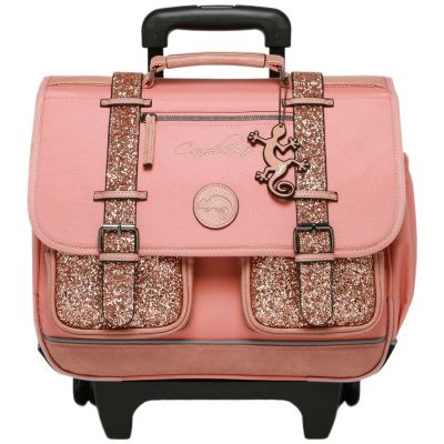 Cartable primaire à roulettes Glossy Pink (38 cm) Caméléon