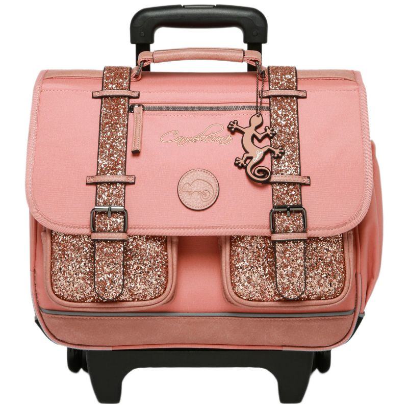 Cartable primaire à roulettes Glossy Pink (38 cm) Caméléon Produit 1