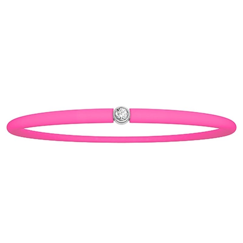 Bracelet diamant Original rose fluo (argent 925°) My First Diamond
