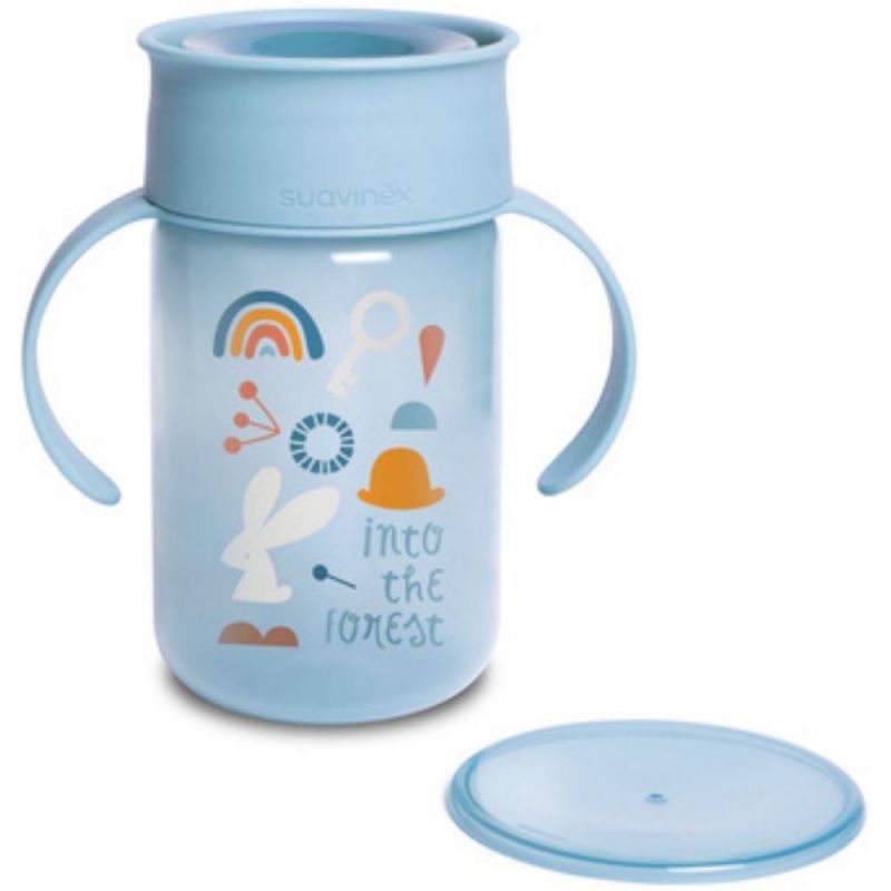 Tasse d'apprentissage 360° Into the forest bleu (340 ml) Suavinex Produit 1 grande taille