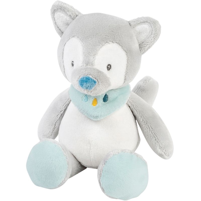 Peluche Tiloo le loup Tim & Tiloo gris (20 cm) Nattou