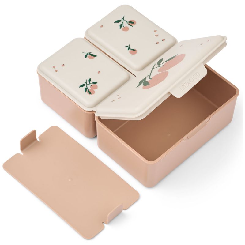 Lunchbox à compartiments Driss Peach (1,2 L) Liewood Produit ouvert 2
