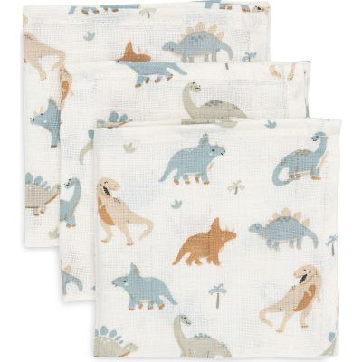 Lot de 3 mini langes en gaze de coton Roarsome (31 x 31 cm) Jollein