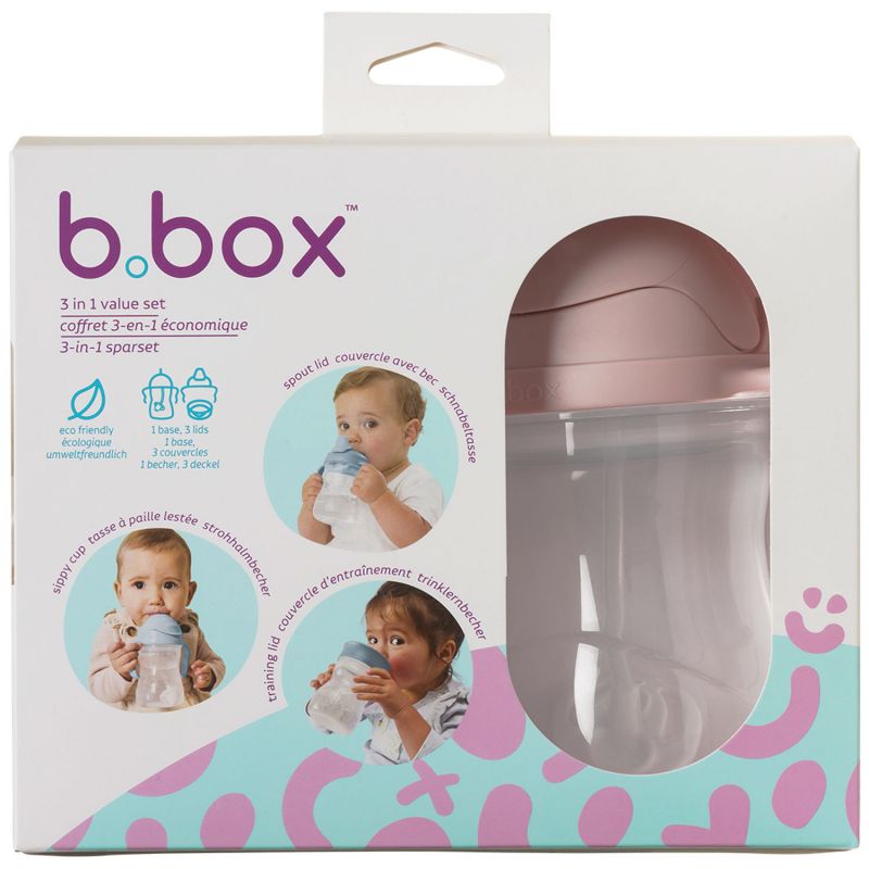 Tasse d'apprentissage évolutive Blush (3 pièces) B.Box Packaging 9