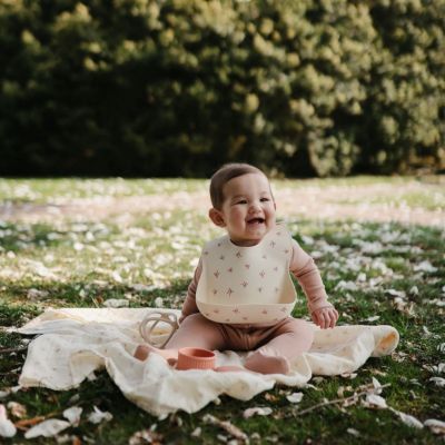 Bavoir à poche en silicone Bows