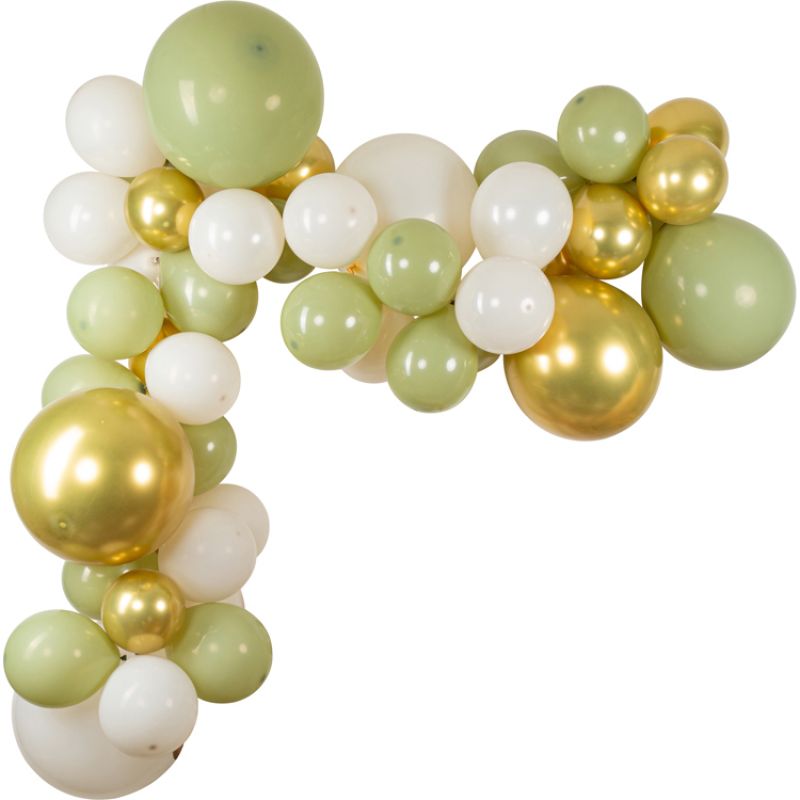 Kit pour arche de 56 ballons Sauge Green Arty Fêtes Factory