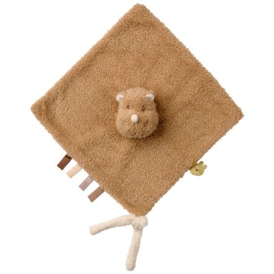 Doudou attache sucette Teddy Rhino Caramel  par Nattou