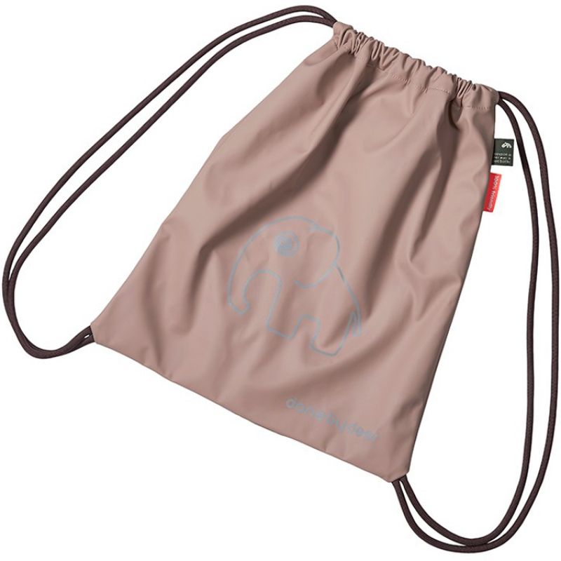 Sac à ficelles imperméable Elphee éléphant rose Done by Deer