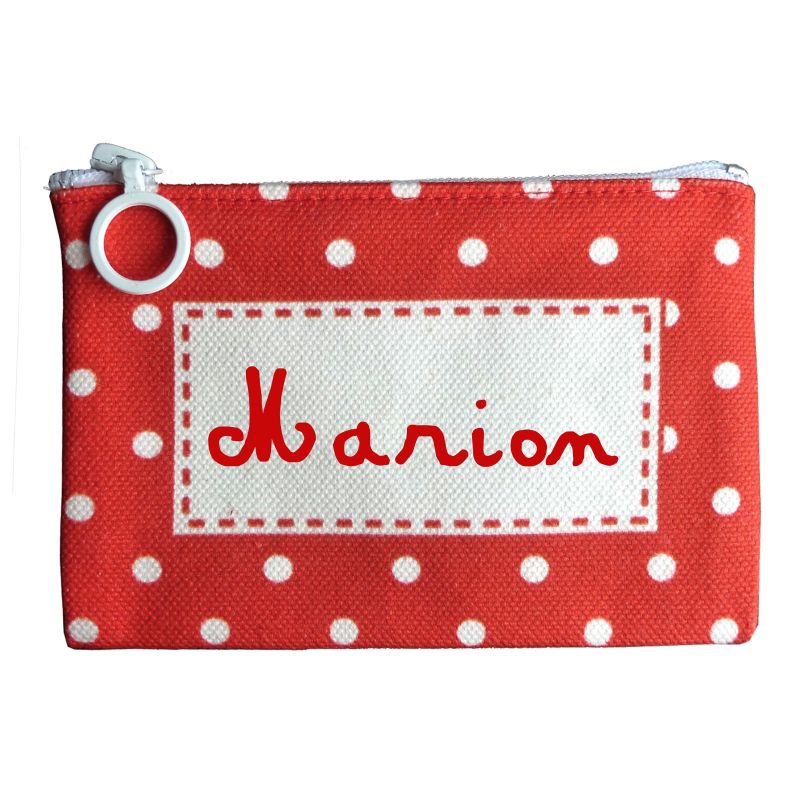 Porte-monnaie rouge (personnalisable) Les Griottes