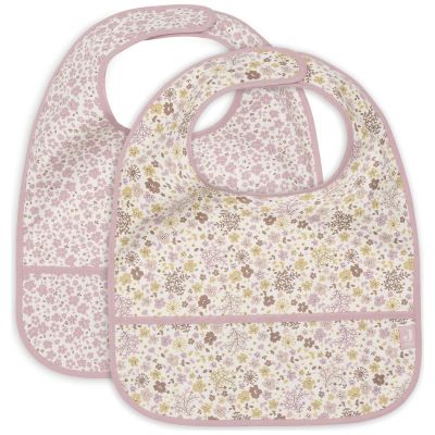 Lot de 2 bavoirs plastifiés Flower Fairies Jollein