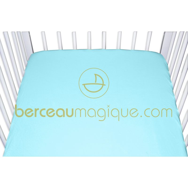 Drap housse jersey Lagon (60cm x 120cm) Domiva