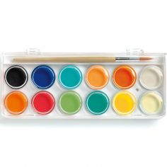 12 pastilles de peinture gouache