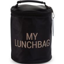 Sac isotherme My lunchbag noir et or  par Childhome