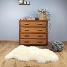 Tapis peau de mouton Douchka ivoire (67 x 100 cm)