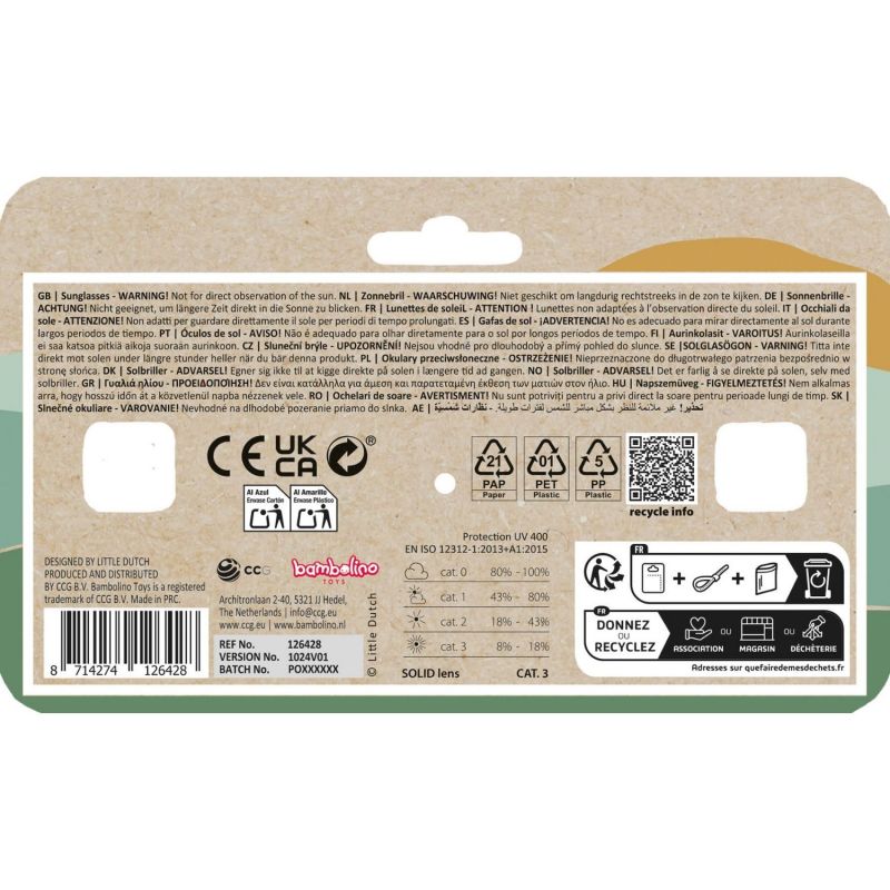 Lunettes de soleil Almond Little Dutch Packaging 4
