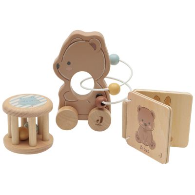 Coffret cadeau en bois Bear Brave (3 pièces)