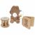 Variation Marron, bleu du produit Coffret cadeau en bois Bear Brave (3 pièces) de la marque Jollein